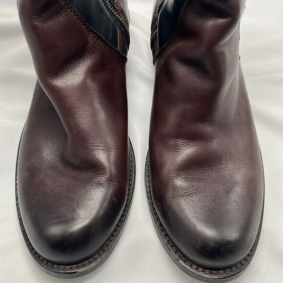 Brown & Black Leather VInce Camuto Knee High Boots - Picture 8 of 8